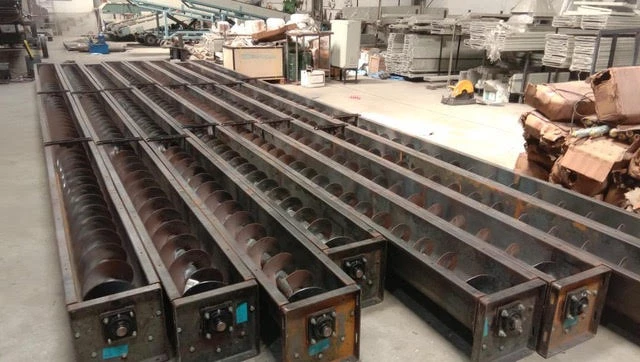 screw conveyors at a manufacturing unit